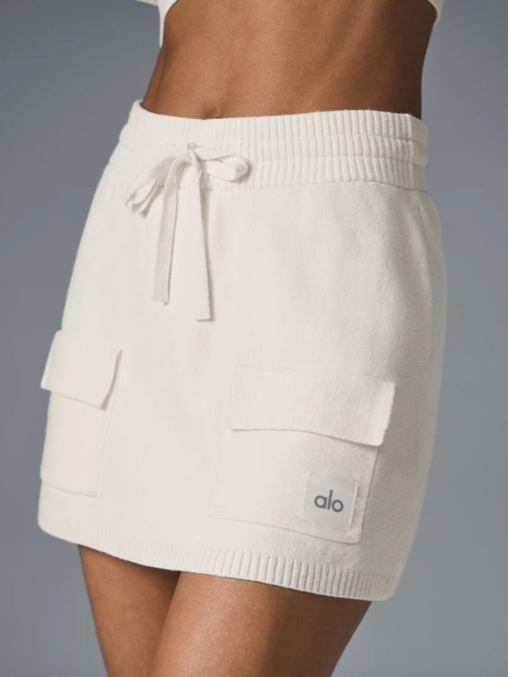 NWT ALO Scholar Knit Cargo Skirt, Ivory, size S - Picture 2 of 8